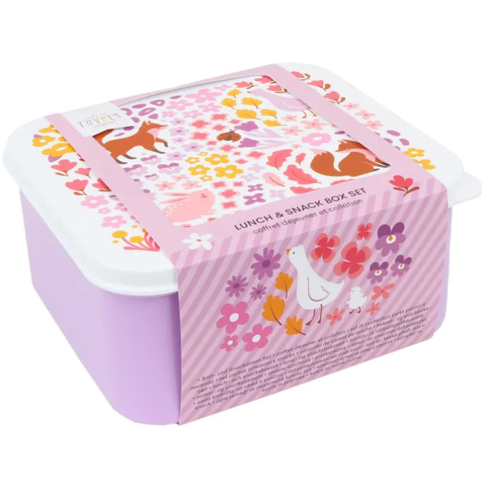 A Little Lovely Company Charlie Lunch & Snack Box flower garden