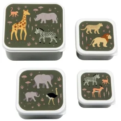 A Little Lovely Company Charlie Lunch & Snack Box savanna