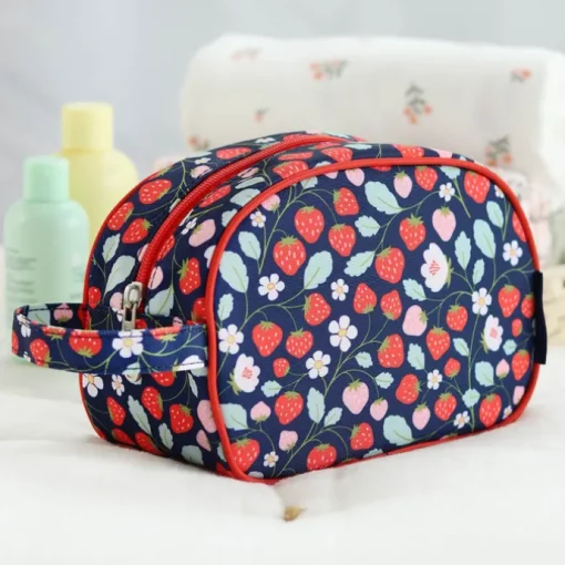 A Little Lovely Company Jules Toiletry Bag strawberries
