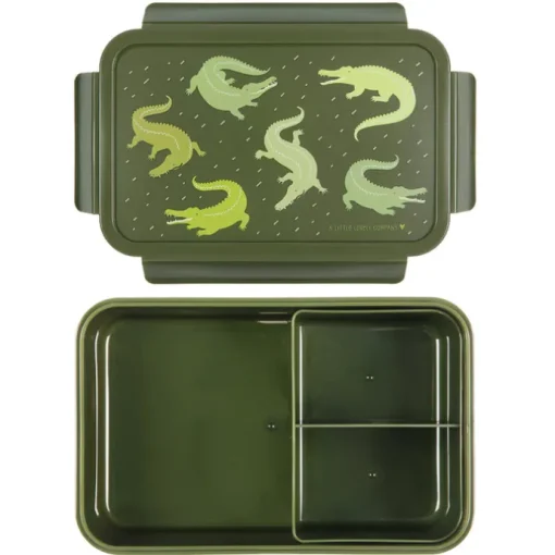 A Little Lovely Company Robin Bento Lunchbox crocodiles