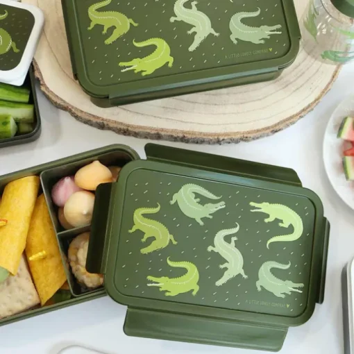 A Little Lovely Company Robin Bento Lunchbox crocodiles