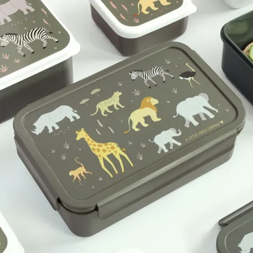 A Little Lovely Company Robin Bento Lunchbox savanna