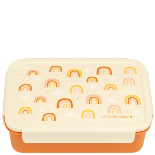 A Little Lovely Company Robin Bento Lunchbox rainbows