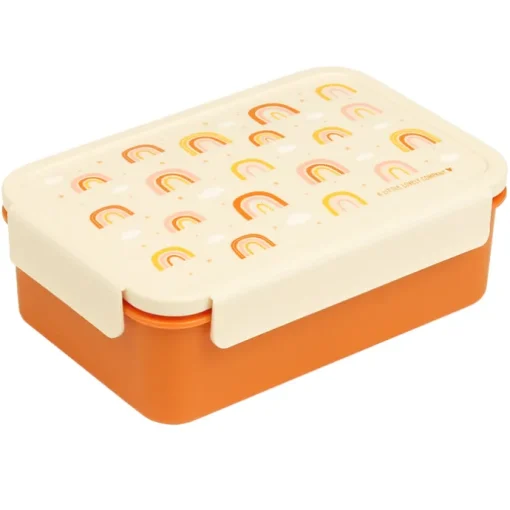 A Little Lovely Company Robin Bento Lunchbox rainbows