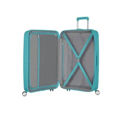 American Tourister Soundbox Spinner 67 Expandable turquoise tonic
