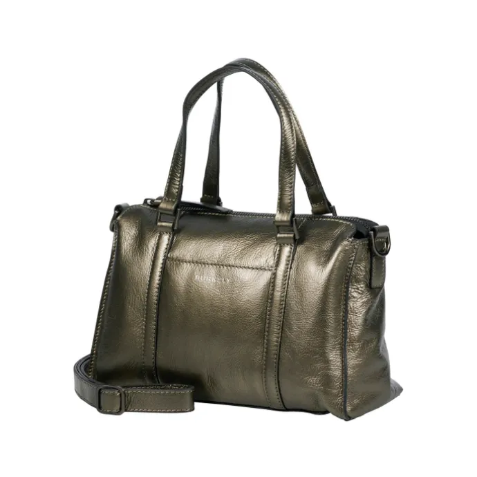 Burkely Creased Crystal Handbag gun metal