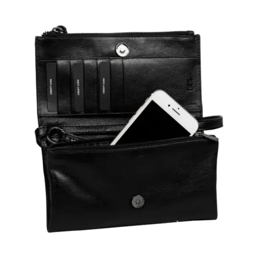 Burkely Creased Crystal Phone Bag black