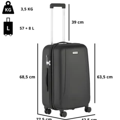 CarryOn Skyhopper 4 Wiel Trolley 68 Expandable black