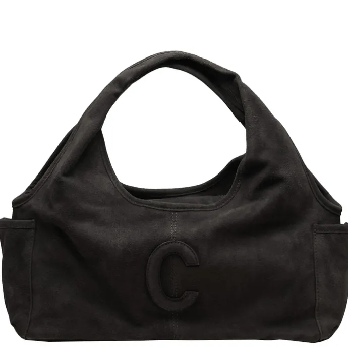 Chabo Suede Sophie Mini Shopper black