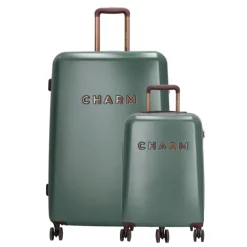 Charm London Capetown Trolley Set dark green