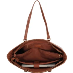 Charm London Midwood Shopper 15.6 inch laptopvak cognac croco