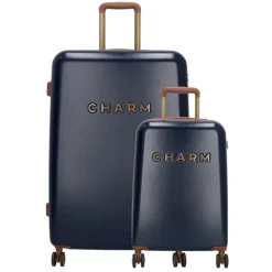 Charm London Travel Trolley Set blauw