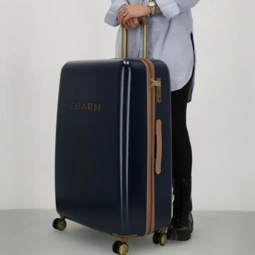 Charm London Travel Trolley Set blauw