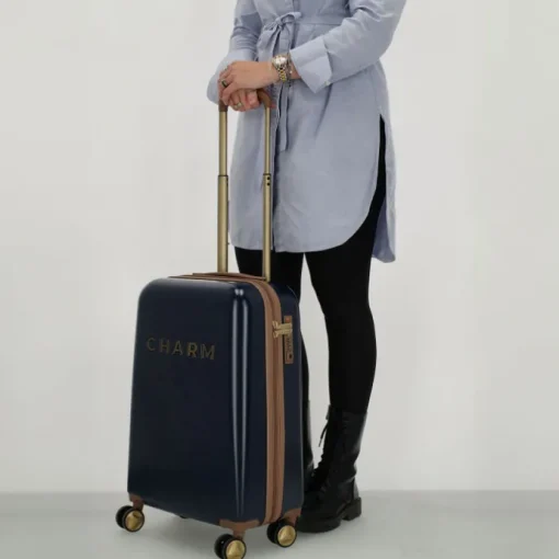 Charm London Travel Trolley Set blauw