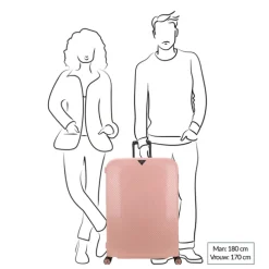 Decent Axiss-Fix 4 Wiel Trolley 78 licht roze