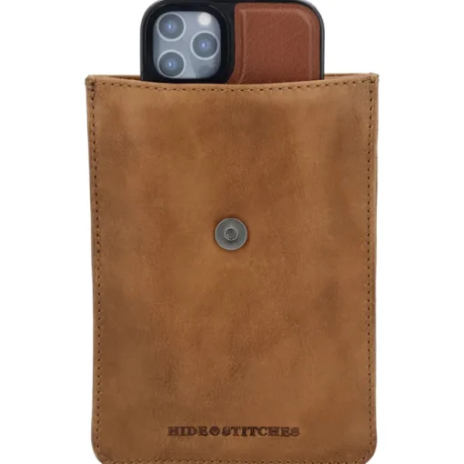 Hide & Stitches Earth Phonebag brown
