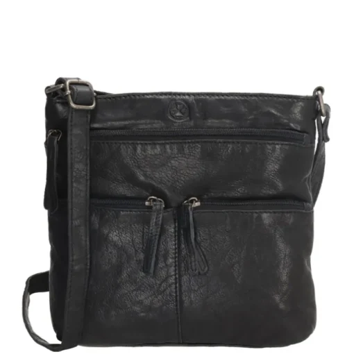 Hide & Stitches Paint Rock Shoulderbag High black