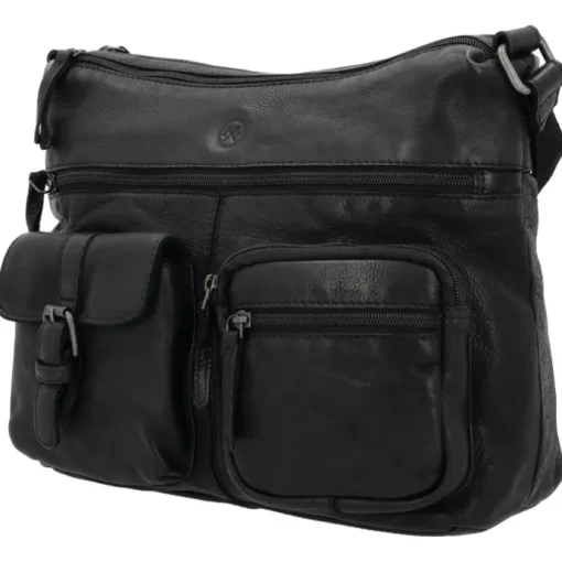 Hide & Stitches Paint Rock Shoulderbag black