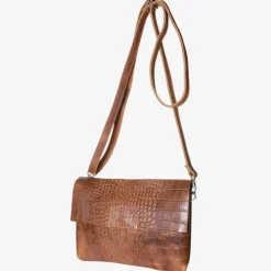 Mozz Luieretui Crossbody croco cognac