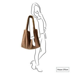 Mozz Mom Bag Teddy light grey