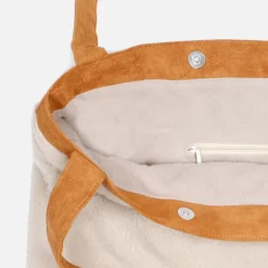 Mozz Mom Bag Teddy Suede beige