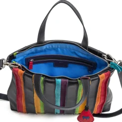 Mywalit Laguna Large Leather and Suede Shopper black