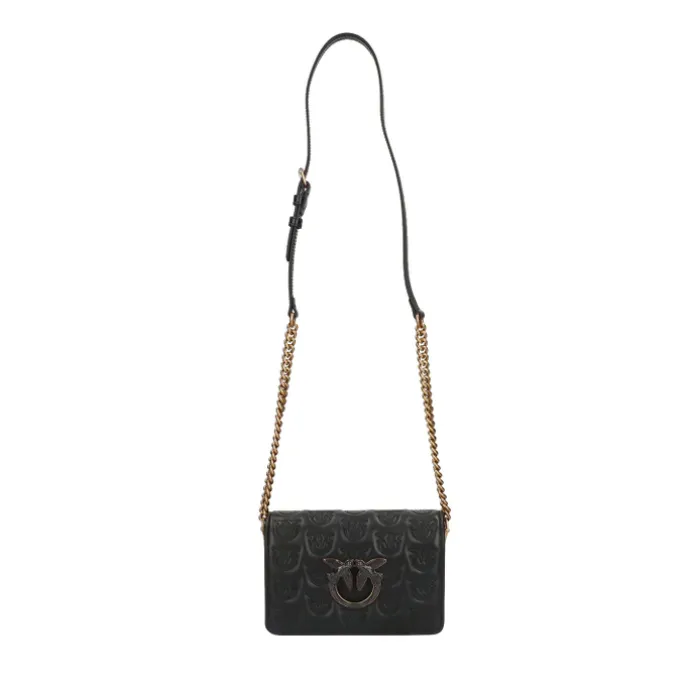 Pinko Love Click Mini Chevron black