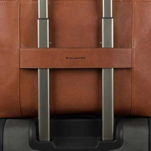 Piquadro Black Square Computer Briefcase 15" tobacco