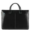 Piquadro Blue Square Expandable Slim Computer Bag 15.6" black