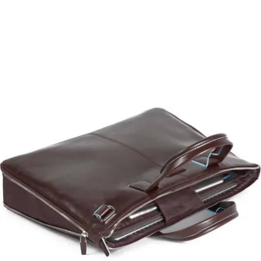 Piquadro Blue Square Expandable Slim Computer Bag 15.6" black