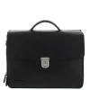 Plevier Vintage Oxford Laptoptas 3 vaks 15.6" zwart