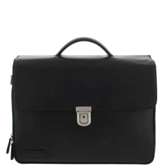 Plevier Vintage Oxford Laptoptas 3 vaks 15.6" zwart