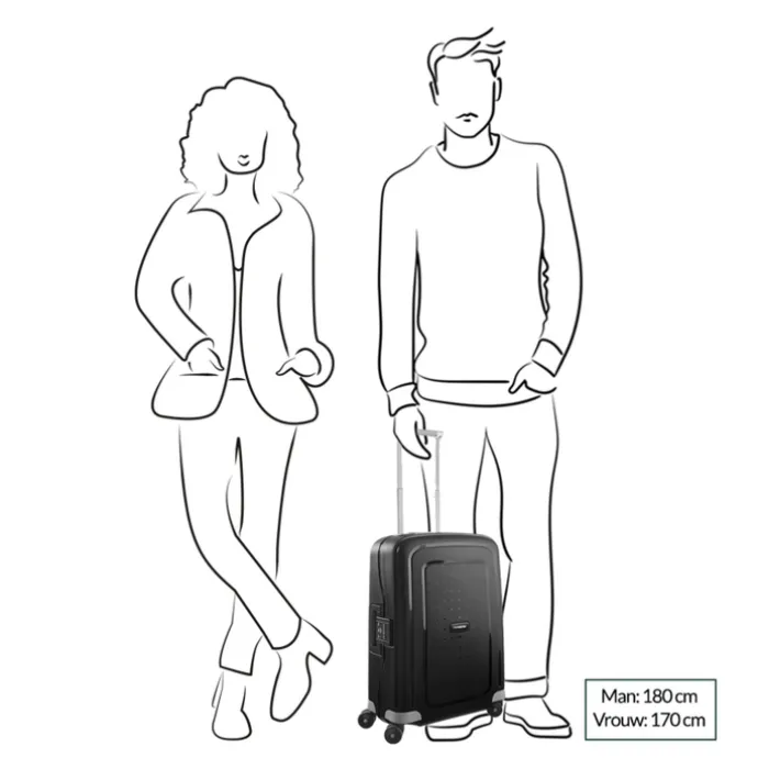 Samsonite S'Cure Spinner 55 + 75 Set black