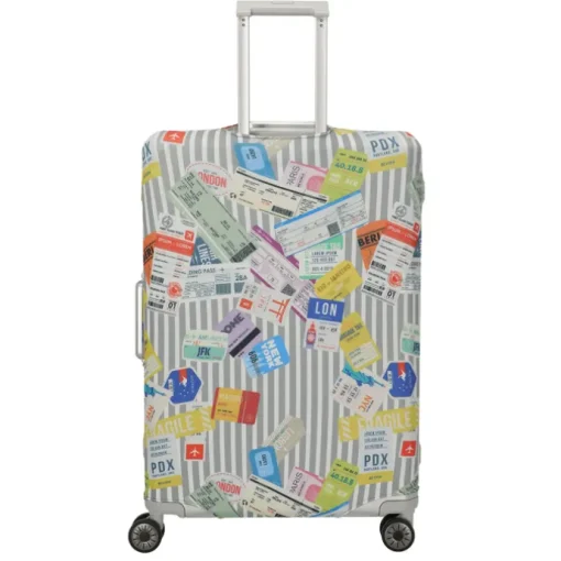 Travelite Accessoires Kofferhoes L tickets on blue/white