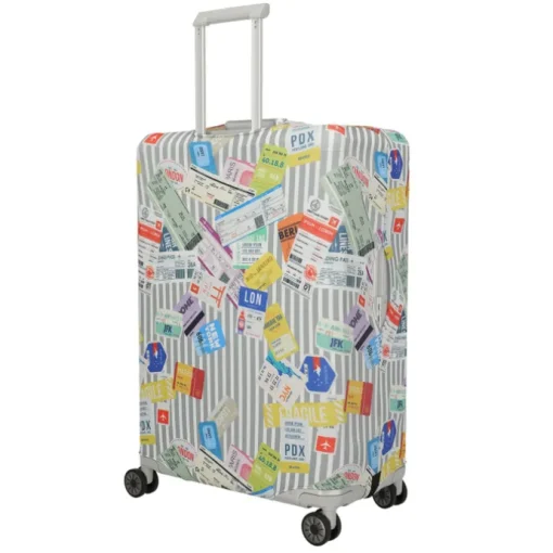 Travelite Accessoires Kofferhoes L tickets on blue/white