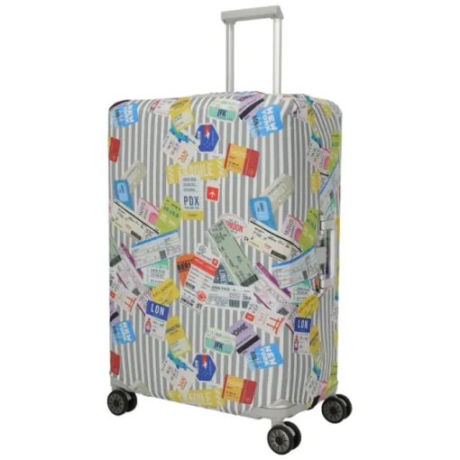 Travelite Accessoires Kofferhoes L tickets on blue/white