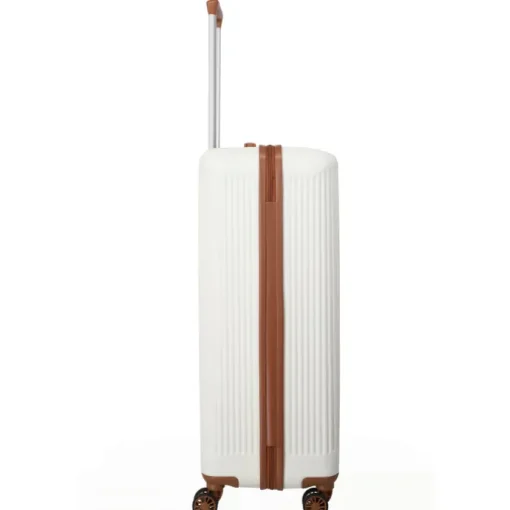 Travelite Bali 4 Wiel Trolley L white/cognac