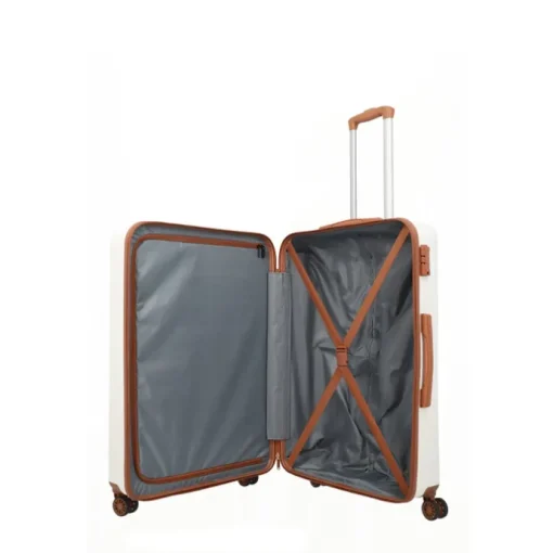 Travelite Bali 4 Wiel Trolley L white/cognac