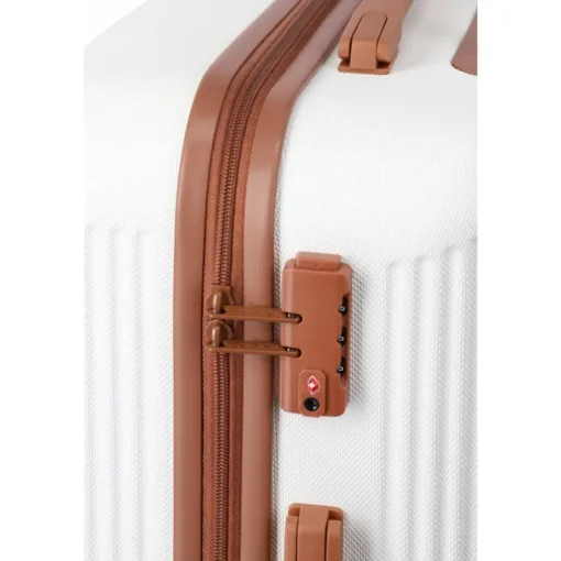 Travelite Bali 4 Wiel Trolley L white/cognac
