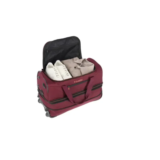 Travelite Basics Wheeled Duffle 55 Expandable dark red
