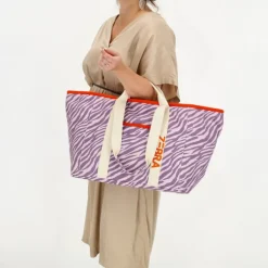 Zebra Trends Elise Beachbag lila zebra